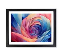 Fractal Art Abstract Vol.1 Framed Print | A4 Black Framed Wall Art | Ready to Hang | Abstract Fantasy Picture | Living Room Bedroom Lounge Office