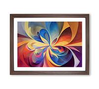 Fractal Art Abstract Vol.2 Framed Print | A4 Walnut Framed Wall Art | Ready to Hang | Abstract Fantasy Picture | Living Room Bedroom Lounge Office
