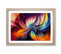 Fractal Art Abstract Vol.5 Framed Print | A2 Oak Framed Wall Art | Ready to Hang | Abstract Fantasy Picture | Living Room Bedroom Lounge Office