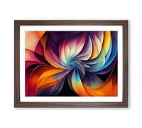 Fractal Art Abstract Vol.5 Framed Print | A3 Walnut Framed Wall Art | Ready to Hang | Abstract Fantasy Picture | Living Room Bedroom Lounge Office