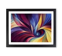 Fractal Art Abstract Vol.6 Framed Print | A4 Black Framed Wall Art | Ready to Hang | Abstract Fantasy Picture | Living Room Bedroom Lounge Office
