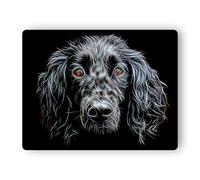 Fractal Artworks Black Working Cocker Spaniel Metal Wall Plaque with Fractal Art Design S1N1