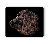 Fractal Artworks Chocolate Working Cocker Spaniel Metal Wall Plaque with Fractal Art Design S1N2