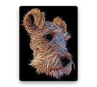 Fractal Artworks Lakeland Terrier Metal Wall Plaque with Fractal Art Design S1N2
