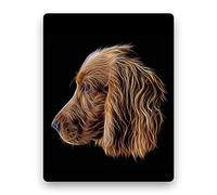 Fractal Artworks Red Working Cocker Spaniel Metal Wall Plaque with Fractal Art Design S1N3