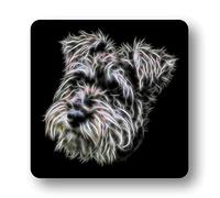 Fractal Artworks Schnauzer Coaster with Stunning Fractal Art Design #1-2