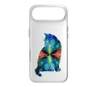 Fractal Cat Silhouette Colorful Abstract Art Case for iPhone Air