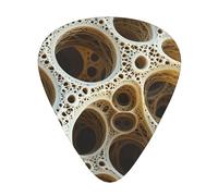 Fractal circular lattice Guitar picks in thin, medium, and thick sizes, 12-piece set, suitable for electric guitar and various instruments