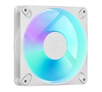 Fractal Design Dynamic 3 120 mm RGB White PC Case Fan - ARGB Addressable Lighting, White Frame, Fluid Dynamic Bearing, Compatible with 3-Pin Headers