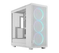 Fractal Design Epoch XL White RGB - Tempered Glass Clear Tint - High Airflow PC Gaming Case - Mesh Front Panel - Three Momentum 14 RGB Fans