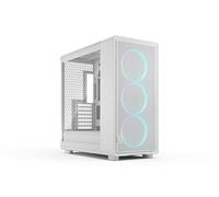 Fractal Design Epoch XL White RGB - Tempered Glass Clear Tint - High Airflow PC Gaming Case - Mesh Front Panel - Three Momentum 14 RGB Fans