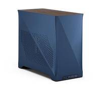 Fractal Design Era 2 ITX PC Case in Midnight Blue - Sleek Anodized Aluminum, Solid Walnut Top, Supports 3-Slot GPUs, PCIe 4.0 Riser Cable included