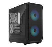 Fractal Design Focus 2 RGB Tempered Glass Clear Tint Gaming Computer Case Black