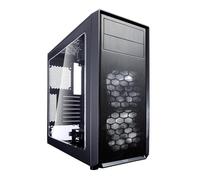 Fractal Design Focus G - Mid Tower Computer Case - ATX - High Airflow - 2X Fractal Design Silent LL Series 120mm White LED Fans Included - USB 3.0 - Window Side Panel - Black