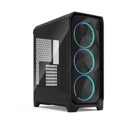 Fractal Design Meshify 3 RGB Black Tempered Glass Light Tint - High Airflow PC Gaming Case - Mesh Front Panel - Three ARGB Momentum 14 Gen 2 Fans Included - E-ATX/ATX/mATX Support
