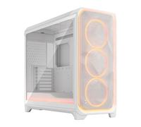 Fractal Design Meshify 3 XL Amb Pro, White, Full Tower w/ Light TG, 3x 140mm Fan