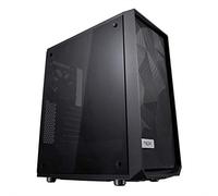 Fractal Design Meshify C - Compact Computer Case - High Performance Airflow/Cooling - 2x Fans included - PSU Shroud - Modular interior - Water-cooling ready - USB3.0 - Tempered Glass - Blackout