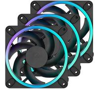 Fractal Design Momentum 14 RGB-Silent PC Case Fan-140 mm-ARGB Gen2-20 LEDs-Liquid Crystal Polymer LCP blades-FDB Fluid Dynamic Bearing-Cooling Performance-Powerful Airflow-Quiet Operation-Black-3 pack