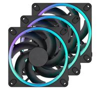 Fractal Design Momentum 14 RGB-Silent PC Case Fan-140 mm-ARGB Gen2-20 LEDs-Liquid Crystal Polymer LCP blades-FDB Fluid Dynamic Bearing-Cooling Performance-Powerful Airflow-Quiet Operation-Black-3 pack