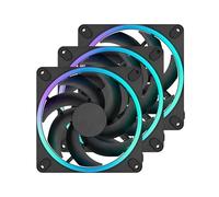 Fractal Design Momentum 14 RGB-Silent PC Case Fan-140 mm-ARGB Gen2-20 LEDs-Liquid Crystal Polymer LCP blades-FDB Fluid Dynamic Bearing-Cooling Performance-Powerful Airflow-Quiet Operation-Black-3 pack
