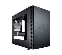 Fractal Design Nano S Window - Mini Tower Computer Case - ITX - Optimized for High Airflow and Silent Computing with ModuVent Technology,2x Fractal Design Dynamic X2 GP-14 Fans included -Black Window