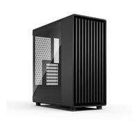 Fractal Design North Momentum Black - Glass Side Panel - Genuine Blackened Oak Wood Front - High Airflow PC Gaming Case - Three powerful 120mm Momentum Fans Included - ATX Support