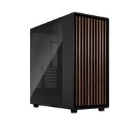 Fractal Design North XL Charcoal Black Mid Tower PC Case- Dark Tempered Glass, Walnut Wood, High Airflow EATX Chassis, USB Type-C, 3x140mm PWM Fan, Liquid Cooler Support Gaming Cabinet (FD-C-NOR1X-02)