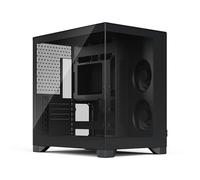 Fractal Design Pop 2 Vision Black Panoramic Glass PC Gaming Case - Dual-Chamber Layout - Four Reverse Fans Included - Reverse Connector & ATX/E-ATX/mATX/ITX