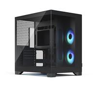 Fractal Design Pop 2 Vision Black RGB Panoramic Glass PC Gaming Case - Dual-Chamber Layout - Four Reverse Fans Included - Reverse Connector & ATX/E-ATX/mATX/ITX