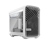 Fractal Design Torrent Nano White - Clear tint tempered glass side panel - Open grille for maximum air intake - 180mm PWM fan included - Type C - mITX Airflow Mini Tower PC Gaming Case