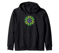 Fractal Evolution Experience Spiritual Festival Yoga Wear Zip Hoodie