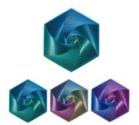 Fractal Fidget Hexagon,3D Printed Anti Stress Sensory Tool for Adults Mindful Meditation Tool Geometric Hexagon Spiral for Anxiety Relief Christmas Birthday Gift (Green)