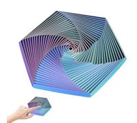 Fractal Fidget Hexagon 3D-Printed Fractal Fidget Hexagon 3D Printing Hexagon Fidget Toy Desk Sensory Toys Very Interesting for Anti-Anxiety and Stress Relief(Blue Red Green)