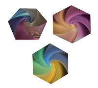 Fractal Fidget Hexagon, 3D Printed Hexagon Fidget Toy, ,3D Printing Anti-Anxiety and Stress Relief Pocket Size Toy, Mindful Meditation Tool, Sensory Toys for Kids Adults, Infinity Cubes (3PCS)
