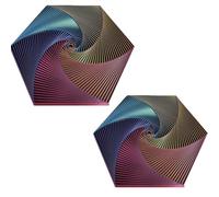 Fractal Fidget Hexagon, 3D Printed Hexagon Fidget Toy, ,3D Printing Anti-Anxiety and Stress Relief Pocket Size Toy, Mindful Meditation Tool, Sensory Toys for Kids Adults, Infinity Cubes (2PCS)