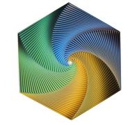 Fractal Fidget Hexagon, 3D Printed Hexagon Fidget Toy, ,3D Printing Anti-Anxiety and Stress Relief Pocket Size Toy, Mindful Meditation Tool, Sensory Toys for Kids Adults, Infinity Cubes (Colorful C)