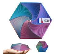 Fractal Fidget Hexagon - 3D-Printed Stress Relief Toy - Gift Ideas for Adults - Birthday Christmas Holidays Anxiety Pocket-Sized Office Small Lightweight