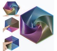 Fractal Fidget Toy for Adults Kids 14.6 x 12.7cm/5.75 x 5in, Tangle fidget Toy, Hexagon Spiral Sensory Toy with 3D Spiral Visual Design, Stress Toys Adults for Relieve Anxiety & Release Rtress.