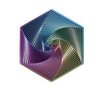 Fractal Fidget Toy,Sensory Toys,3D Spiral Gradient Sensory Desk Toy with Silent Spinner,for Adults Kids Anti-Anxiety Stress Relief&ADHD Focus,Office School Travel Autism Toys Mental Health Aid,Purple