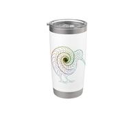 Fractal Kiwi Rainbow Spiral Stainless Steel Insulated Tumbler