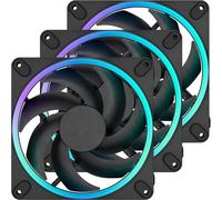 Fractal Design Momentum 14 RGB-Silent PC Case Fan-140 mm-ARGB Gen2-20 LEDs-Liquid Crystal Polymer LCP blades-FDB Fluid Dynamic Bearing-Cooling Performance-Powerful Airflow-Quiet Operation-Black-3 pack
