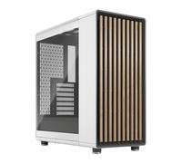 Fractal North TG Chalk White Mid Tower Case with Oak Front
