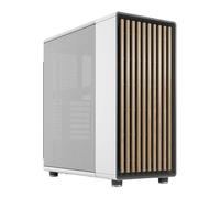 Fractal North Chalk White Mid Tower Chassis, Mesh Side Panel, 2x 140mm Fans, mIT