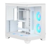 Fractal Pop 2 Vision RGB Chassis, White, Dual Chamber, Mid Tower, 4 x 120mm RGB