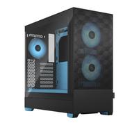 Fractal Pop Air RGB, Black/Cyan, Mid Tower Chassis w/ TG Window, 3x 120mm RGB Fa