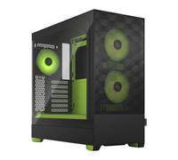 Fractal Pop Air RGB, Black/Green, Mid Tower Chassis w/ TG Window, 3x 120mm RGB F