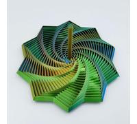 Fractal Sensory Fidget Star, 3D Printed Expanded Fractal Fidget Star with Handle, Hexagonal Decompression Sensory Rotating Spiral for Kids Adults Stress Relief Color A