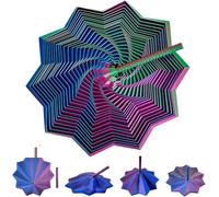 Fractal Sensory Fidget Star - 3D Printed Expanded Fractal Fidget Star with Handle,Hexagonal Decompression Sensory Rotating Spiral for Relieving Stress Irritability and Relaxation (Colourful, 17CM)