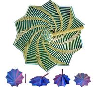 Fractal Sensory Fidget Star - 3D Printed Expanded Fractal Fidget Star with Handle,Hexagonal Decompression Sensory Rotating Spiral for Relieving Stress Irritability and Relaxation (Light Green, 9CM)