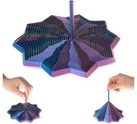 Fractal Sensory Fidget Star, 3d Printed Expanded Fractal Fidget Star with Handle, Hexagonal Decompression Sensory Rotating Spiral for Stress Relief, Great for Adults & Kids